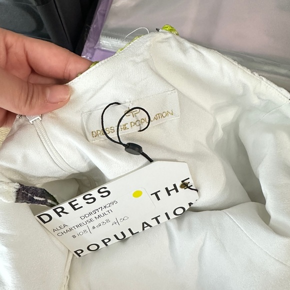 Dress the Population Green Floral Midi Dress - Picture 5 of 12